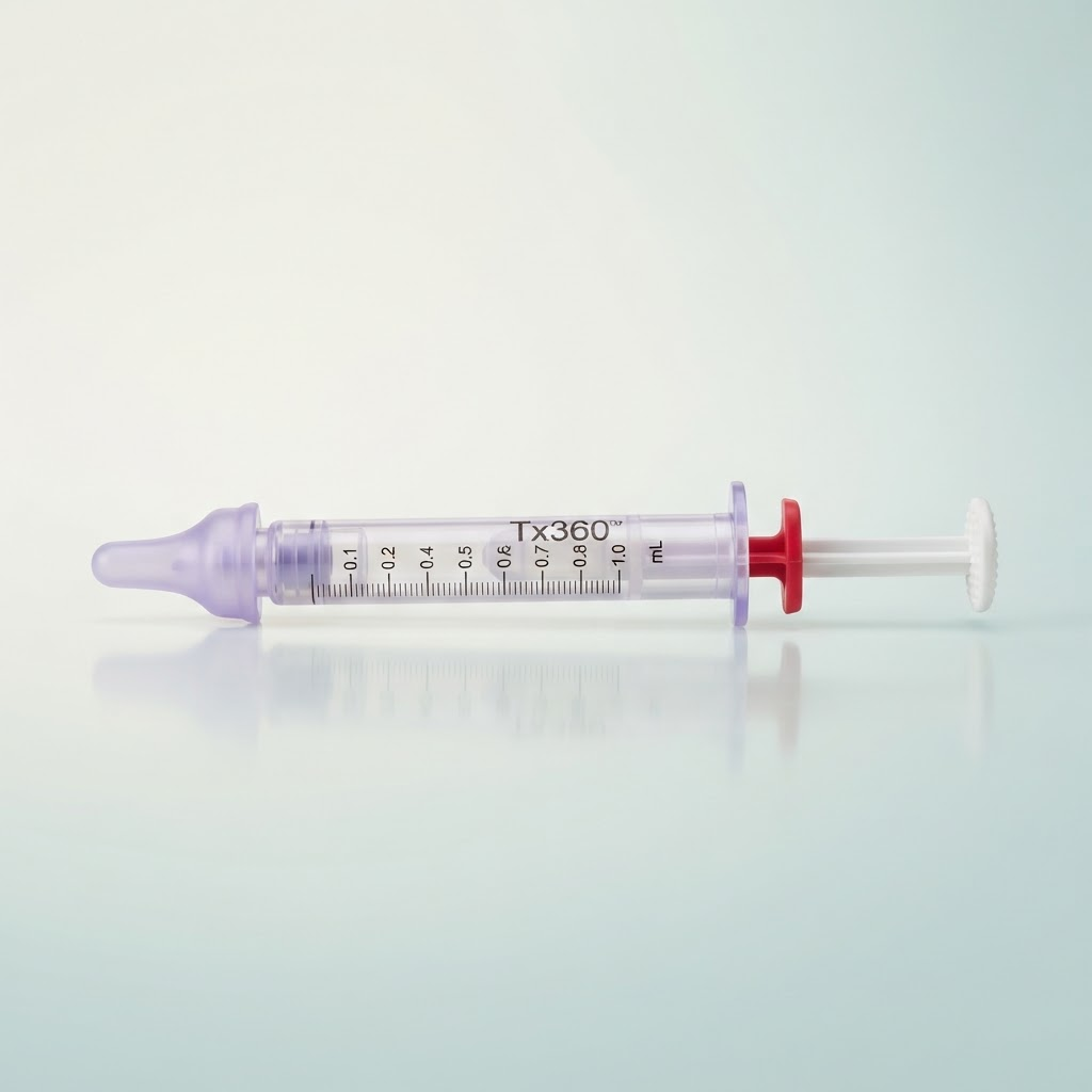 The patented, FDA-cleared Tx360 nasal applicator